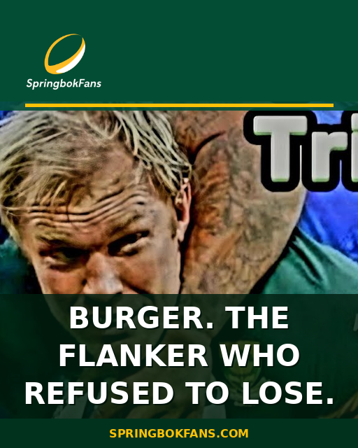 Burger. The Flanker Who Refused to Lose.