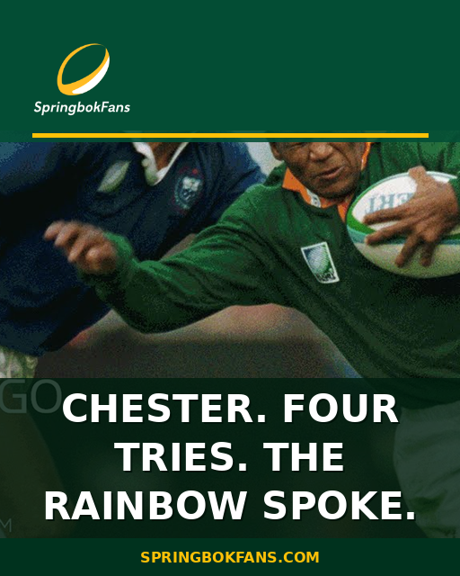 Chester. Four Tries. The Rainbow Spoke.