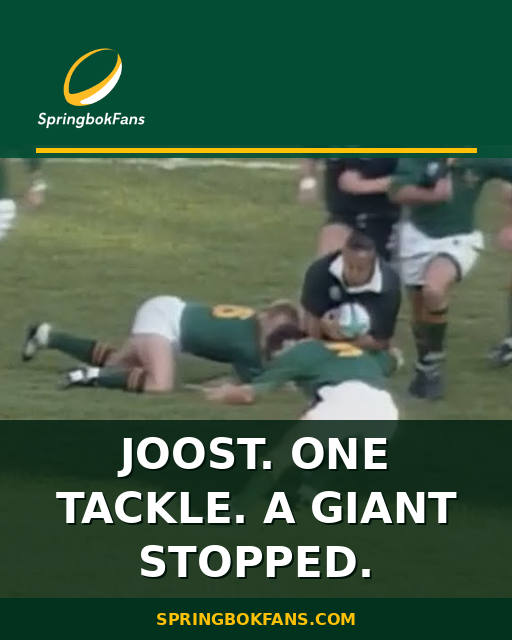 Joost. One Tackle. A Giant Stopped.