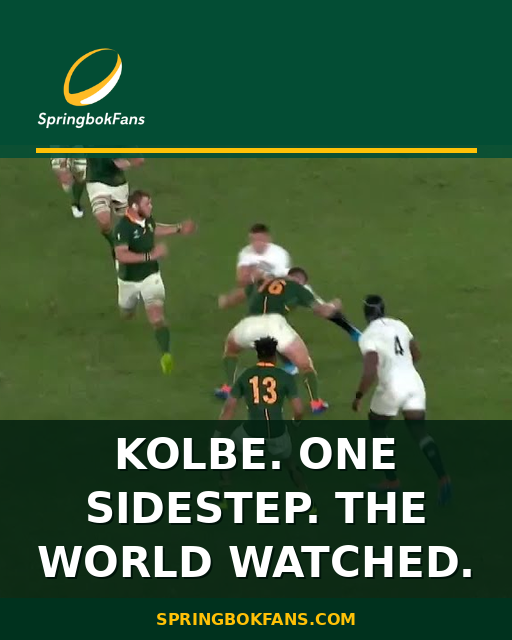 Kolbe. One Sidestep. The World Watched.