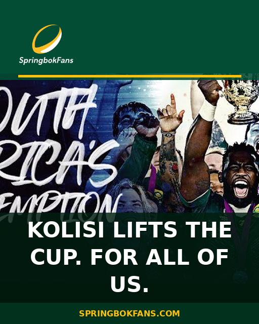 Kolisi Lifts the Cup. For All of Us.