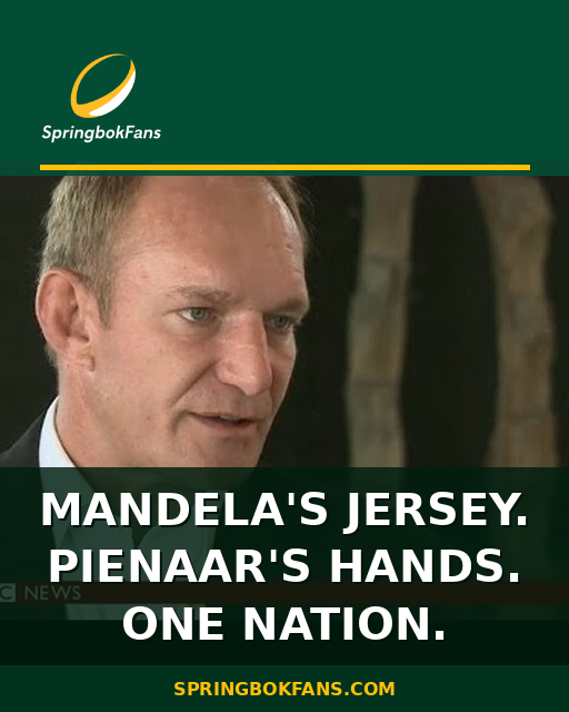 Mandela’s Jersey. Pienaar’s Hands. One Nation.