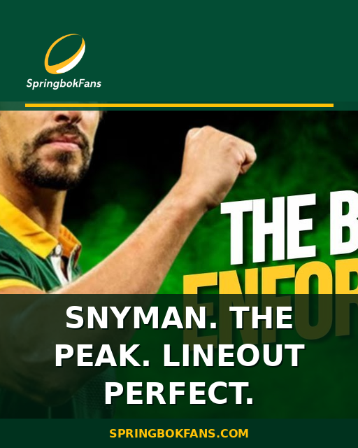 Snyman. The Peak. Lineout Perfect.