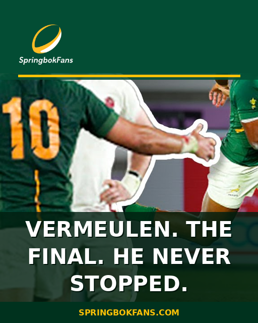 Vermeulen. The Final. He Never Stopped.