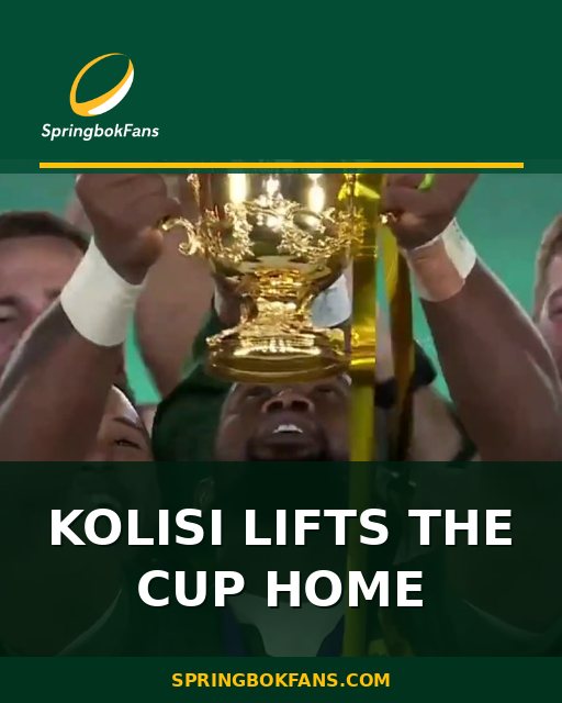 Kolisi Lifts The Cup Home
