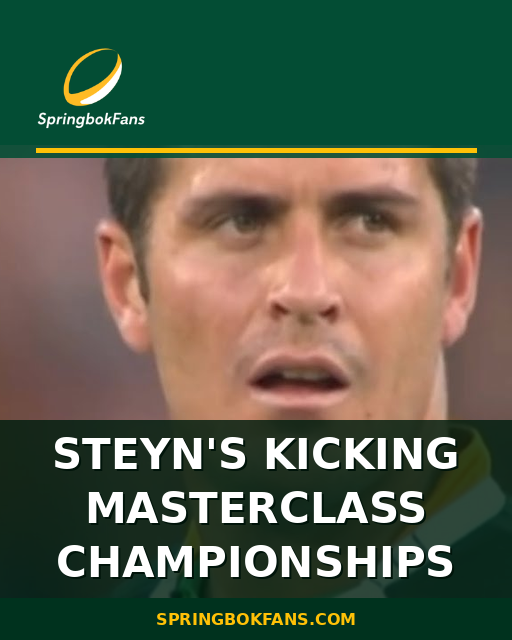 Steyn’s Kicking Masterclass Championships