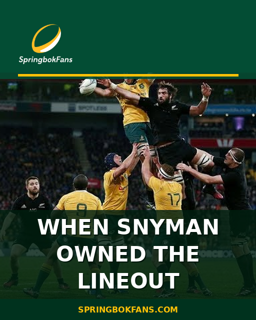 When Snyman Owned the Lineout